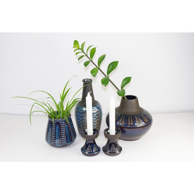 Mid-Century Danish Modern Stoneware Vases from Søholm, 1960s, Set of 5 For Sale - Image 18 of 18