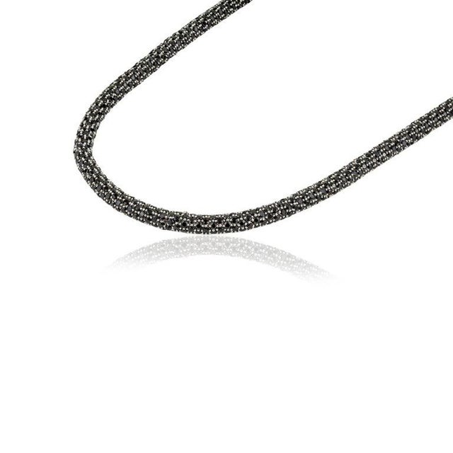 Contemporary 49.9 CTW Sterling Silver Midnight Blue Sapphire Statement Necklace For Sale - Image 3 of 11