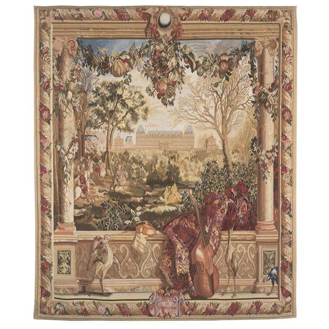 This view of the Chateau de Monceaux represents the month of December, and was woven in the late 17th Century at the Royal...