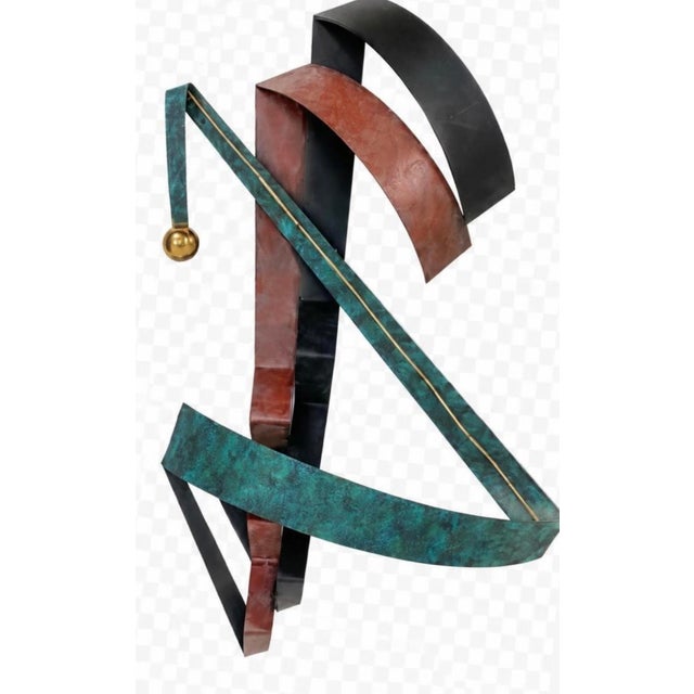 1990s 90s Curtis Jere Postmodern Abstract Brutalist Modern Wall Sculpture Signed Dated 1992 For Sale - Image 5 of 13