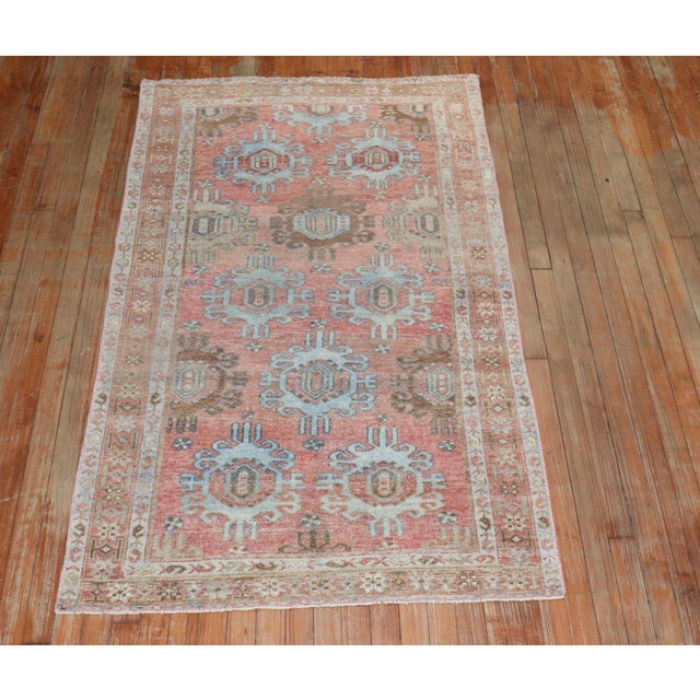Pink Antique Persian Malayer Rug For Sale - Image 8 of 18