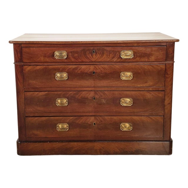 Louis Philippe Mahogany Chest, France Circa 1840 For Sale