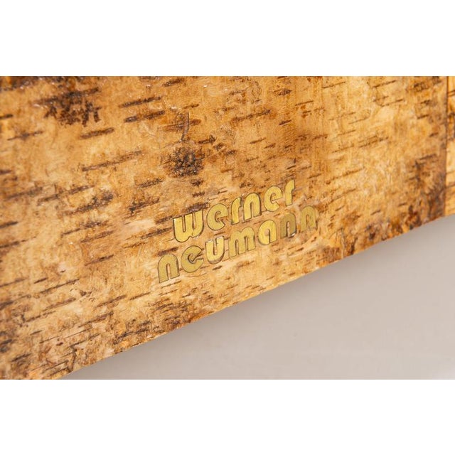 Sculptural Birchwood Sofa in Birch Bark and Leather from Werner Neumann, the Netherlands, 2010 For Sale - Image 17 of 18