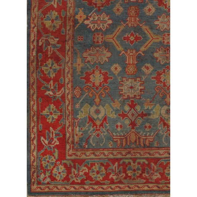 Turkish Antique Red Turkish Oushak Area Rug, 6ft X 9ft For Sale - Image 3 of 8
