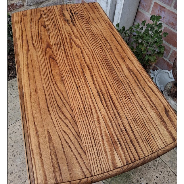 English Gateleg Table with Barley Twist, 1920s For Sale - Image 3 of 14