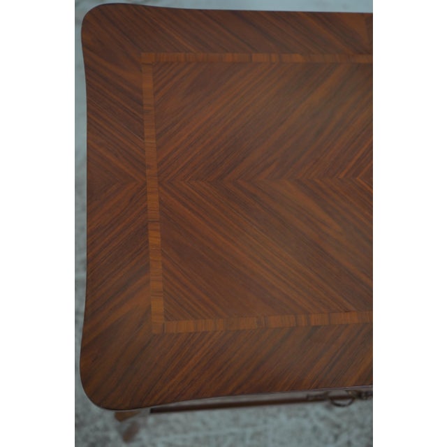 Pair of Vintage Louis XV Style Marquetry Side Tables Nightstands For Sale - Image 11 of 17