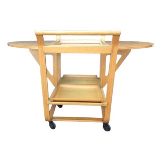 Edward Wormley for Dunbar Model 4487 Mahogany Bar Cart. Usa 1950's. For Sale