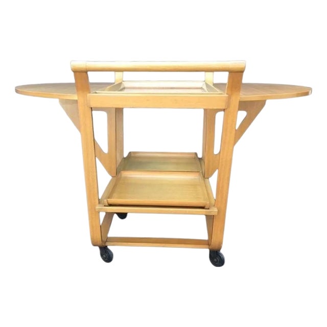 Edward Wormley for Dunbar Model 4487 Mahogany Bar Cart. Usa 1950's. For Sale