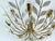 Gold Vintage Floral Pendant Light from Vereinigte Werstaetten, 1950s For Sale - Image 8 of 18