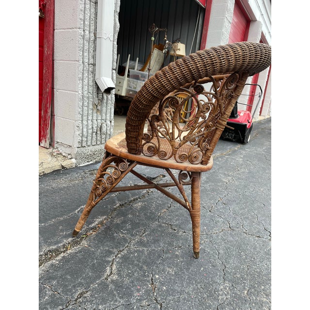 1940s Wicker Settee and Chair For Sale - Image 10 of 12