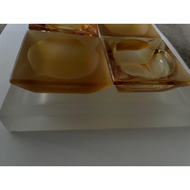 Glass Paste Ashtray, 1960s, Set of 5, in Very Good conditions. Designed 1960 to 1969