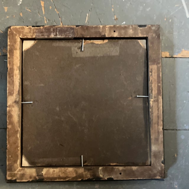 Circa 1910 Original Mother & Child Charcoal Drawing Vintage Oak Frame For Sale - Image 4 of 5