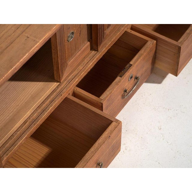 Antique Low Tansu Sliding Door Closet For Sale - Image 5 of 13