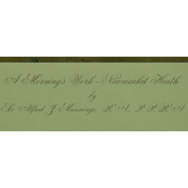 Printmaking Materials Mid 20th Century A Morning's Work-Newmarket Heath by Sir Alfred J. Munnings For Sale - Image 7 of 11
