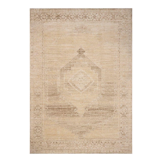 Chris Loves Julia x Loloi Palma Wheat / Taupe 2'-3" x 3'-10" Accent Rug For Sale