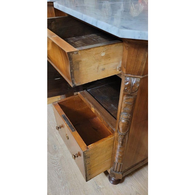 Italian Charles X Mahogany Dressers, Set of 2 For Sale - Image 6 of 10