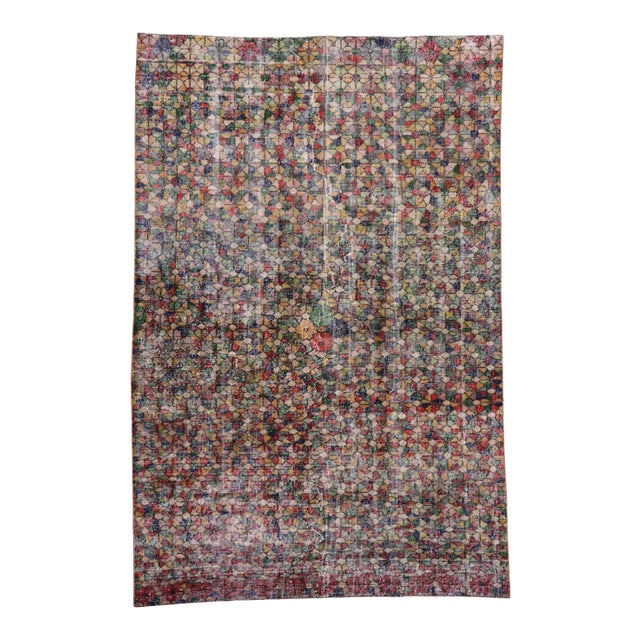 Vintage Turkish Sivas Rug - 06'01 X 09'03 For Sale