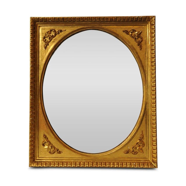 18th Century Baroque Round Plaster and Gilt Gesso Mirror For Sale - Image 4 of 4