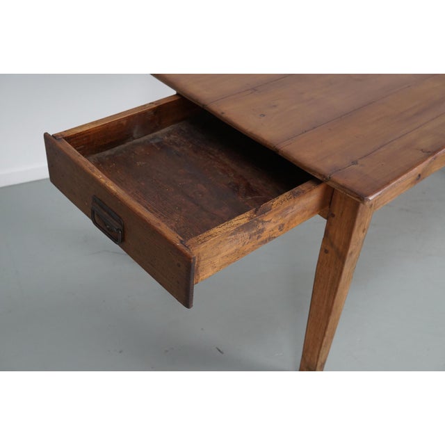 20th Century Rustic Farmhouse French Fruitwood Dining Table, 1890s For Sale - Image 11 of 17