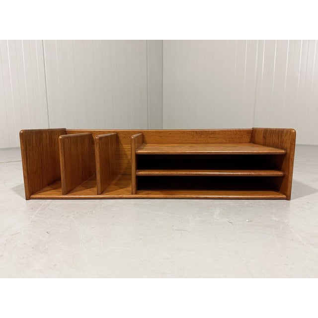 Teak desk organizer by Nordisk Andels Eksport, Denmark (labeled). 1960’s. In good condition with light wear of use/age,...