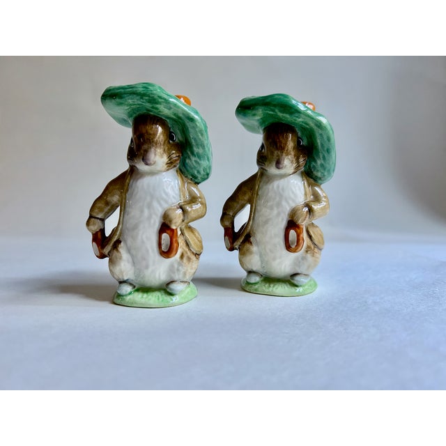 English Pair Beswick "Benjamin Bunny" Porcelain Figurines, C. 1970's For Sale - Image 3 of 18