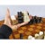 Hand Made Chess and Cribbage Live Edge Game Table on Tree Stump With Pieces For Sale - Image 12 of 15