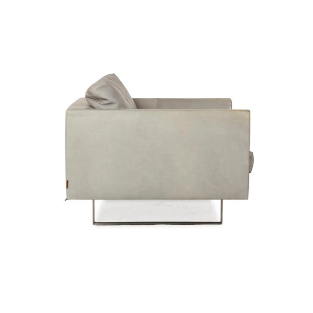 Set of Montis Axel Leather Armchair Set in Grey For Sale - Image 10 of 13