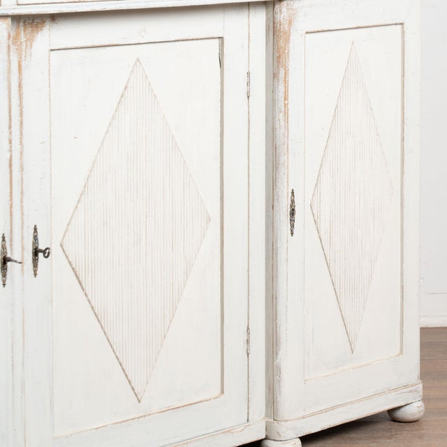 19th Century Swedish White Gustavian Pine Sideboard Buffet For Sale - Image 17 of 18