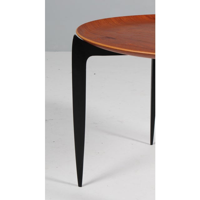 Fritz Hansen Teak Tray Table by H. Engholm & Svend Åge Willumsen, 1960s For Sale - Image 4 of 8