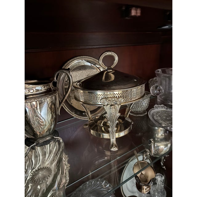 1980s 1980s Silverplate, Brass, Glass & Crystal Tableware and Serving Collection - 46 pcs For Sale - Image 5 of 11