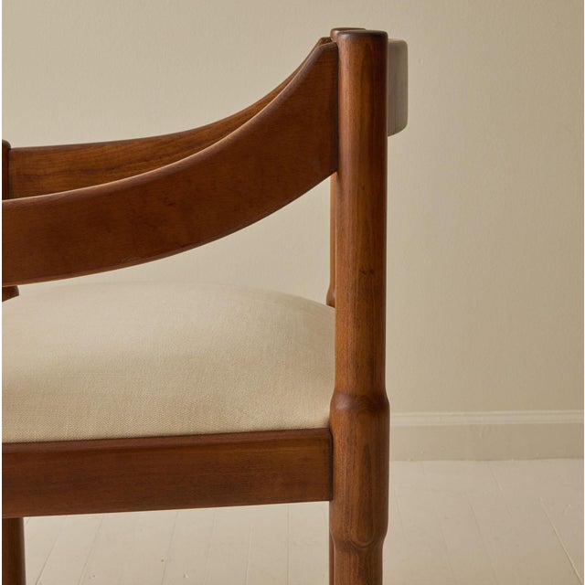 Textile Vico Magistretti "Carimate" Chairs, 1960s, a Pair For Sale - Image 7 of 7