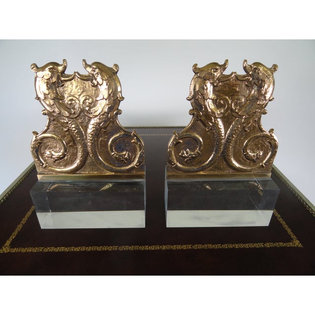 19th Century French Mounted Dolphin Plaques - a Pair