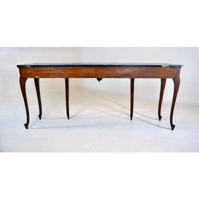 Monumental Louis XV Style Console Table, Portoro Marble Top, 1920s For Sale - Image 16 of 18