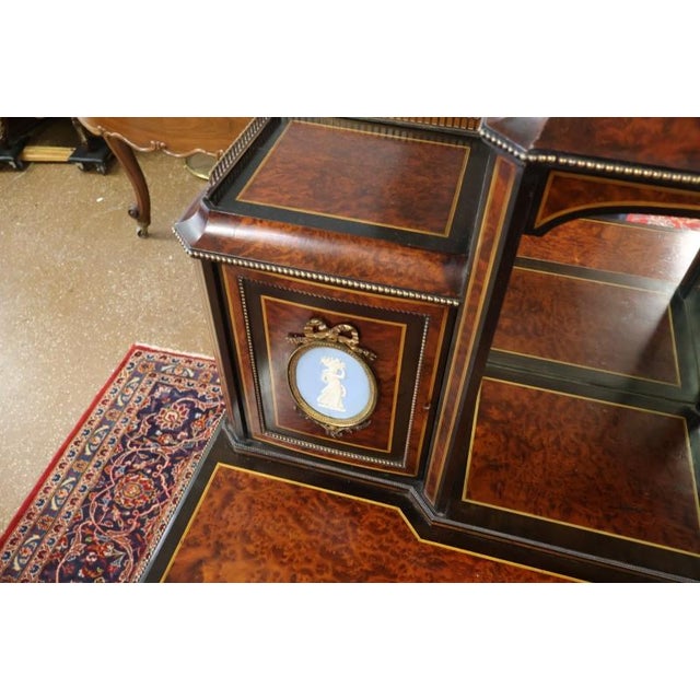 Late 19th Century English Burl Walnut Napoleon III Bronze Mounted Ladies Desk For Sale - Image 17 of 18