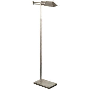 Visual Comfort Signature Studio Swing Arm Floor Lamp in Antique Nickel