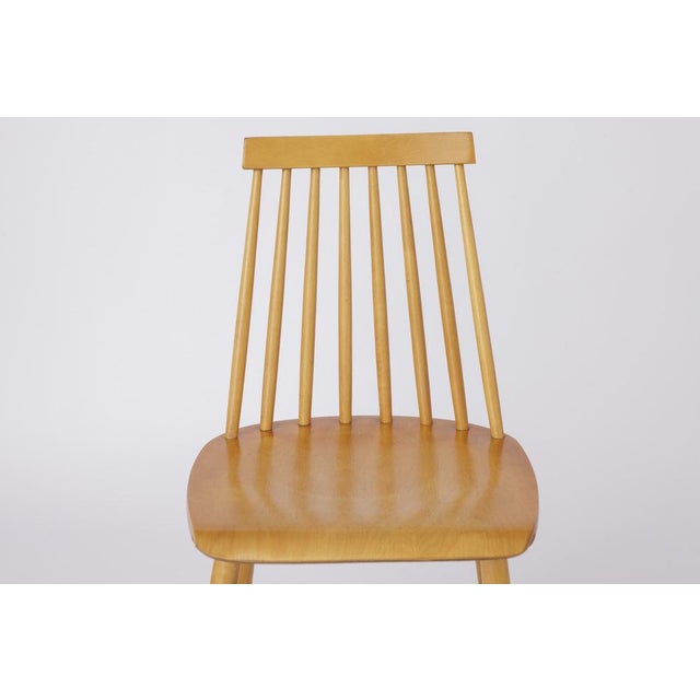 Vintage Scandinavian Swedish Beechwood Pinocchio Dining Chair by Yngve Ekström, 1960s For Sale - Image 3 of 9