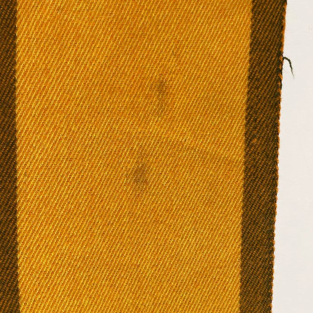 Vintage Danish Modern MCM Striped Pure Wool Blanket For Sale - Image 11 of 12