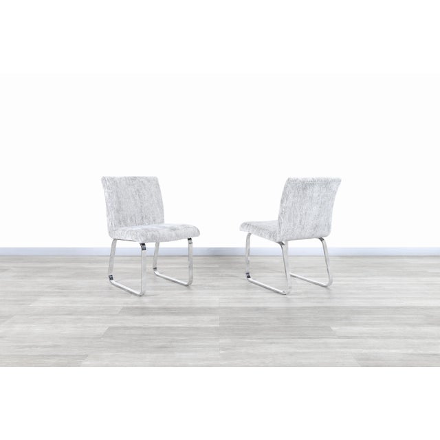 Mid-Century Modern Chrome Dining Chairs by Design Institute of America For Sale In Los Angeles - Image 6 of 8