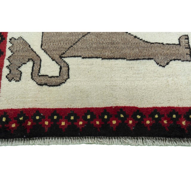 Hand-Knotted Gabbeh Nomad Rug For Sale - Image 6 of 9