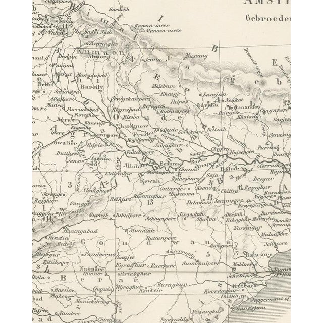 Antique Map of British India with Princely States and Railways, 1859 For Sale - Image 6 of 9