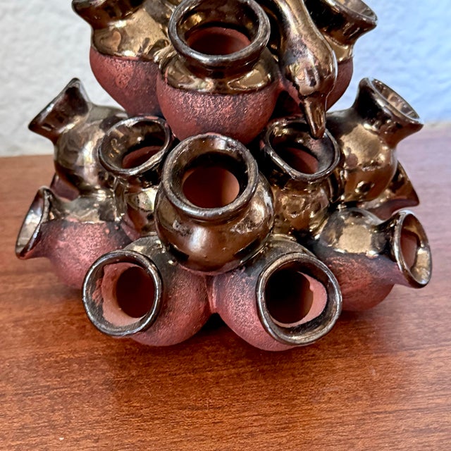 Vintage Pottery Duck on Bud Vase Pile For Sale - Image 4 of 9