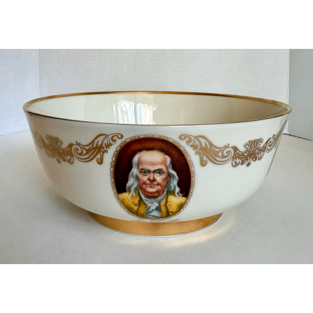 1970s 1970s Lenox "The Patriots Bowl" Commemorative Fine China Bowl For Sale - Image 5 of 8