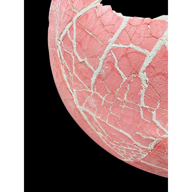 Artist Gary Skelly Pink Ceramic Dinosaur Egg For Sale - Image 9 of 12