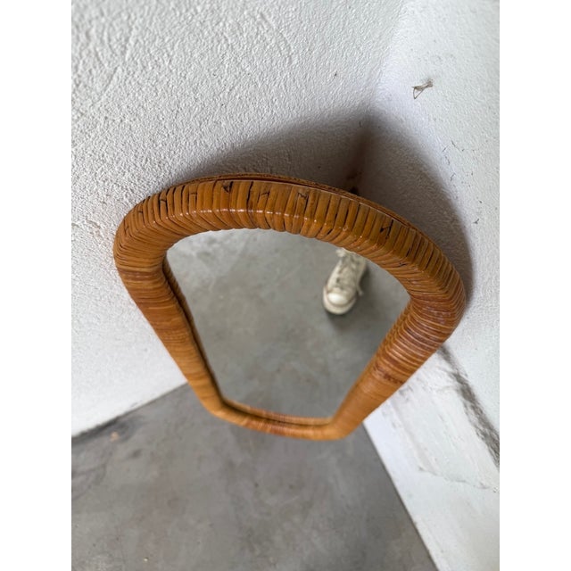 Oval Wicker Mirror, Italy, 1960s For Sale - Image 14 of 15