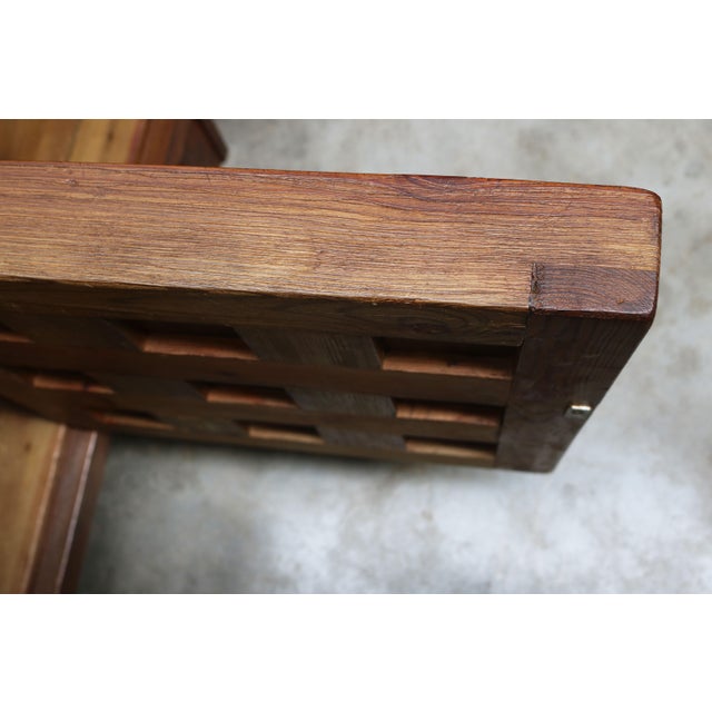 Mid-Century Brutalist Sideboard in Stained Pine by Biosca, Spain, 1960 For Sale - Image 9 of 18