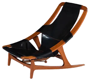 Holmenkollen Brass & Leather Lounge Chair by Arne Tidemand-Ruud for Norcraft, 1960s