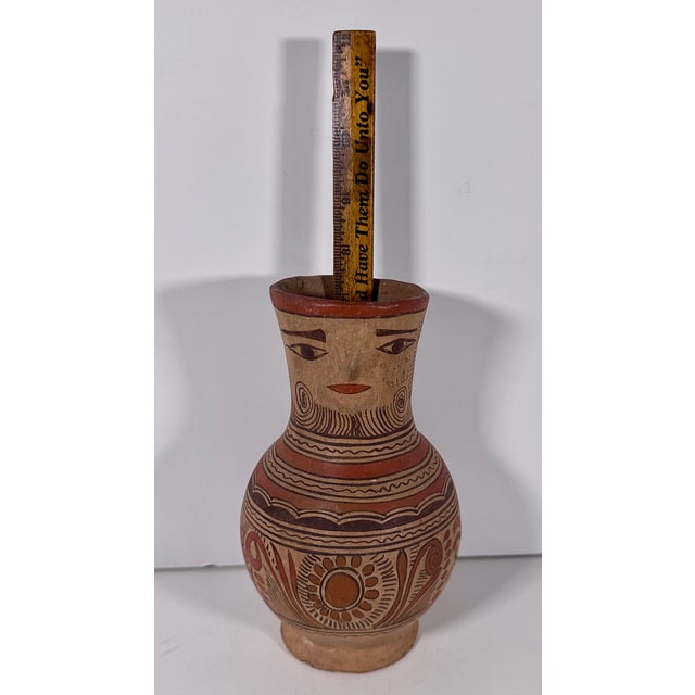Mexican Folk Art Guerrero Nahua Figural Vase For Sale - Image 16 of 18