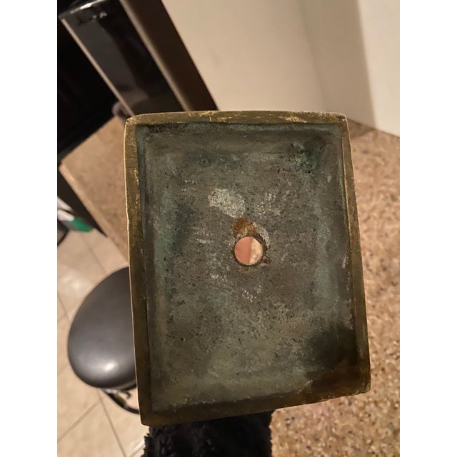 Mid 20th Century 20th C. Mid-Century Modern Sculptural Solid Brass Shoe Shine Stand Footrest For Sale - Image 5 of 10
