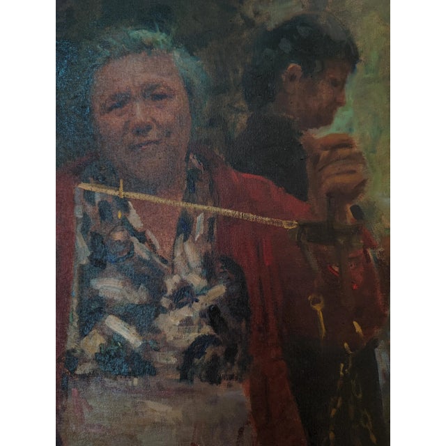 Tonino Manna, Femme au Marché, Oil on Canvas, Framed For Sale - Image 6 of 11