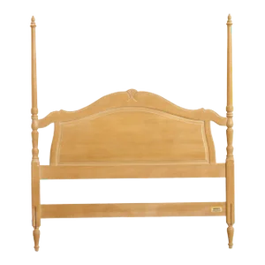 1990s Ethan Allen Country French Full Size Poster Headboard